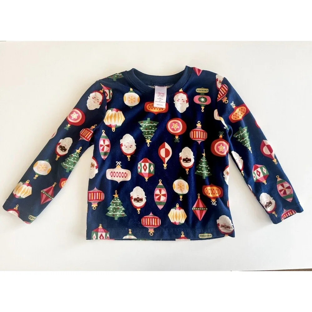 North Pole Christmas Santa Long Sleeve Pajama Set Size 3T